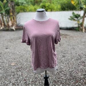 A New Day Mauve Short Sleeve Blouse